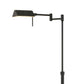 Cal Lighting Clemson Metal LED Pharmacy-Style Floor Lamp with Dimmer Switch in Dark Bronze