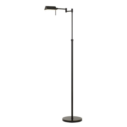Cal Lighting Clemson Metal LED Pharmacy-Style Floor Lamp with Dimmer Switch in Dark Bronze