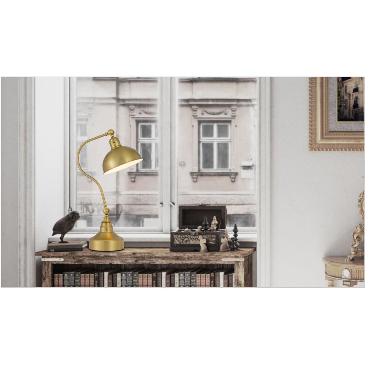 Cal Lighting Industrial Retro Desk Lamp with Half Dome Metal Shade