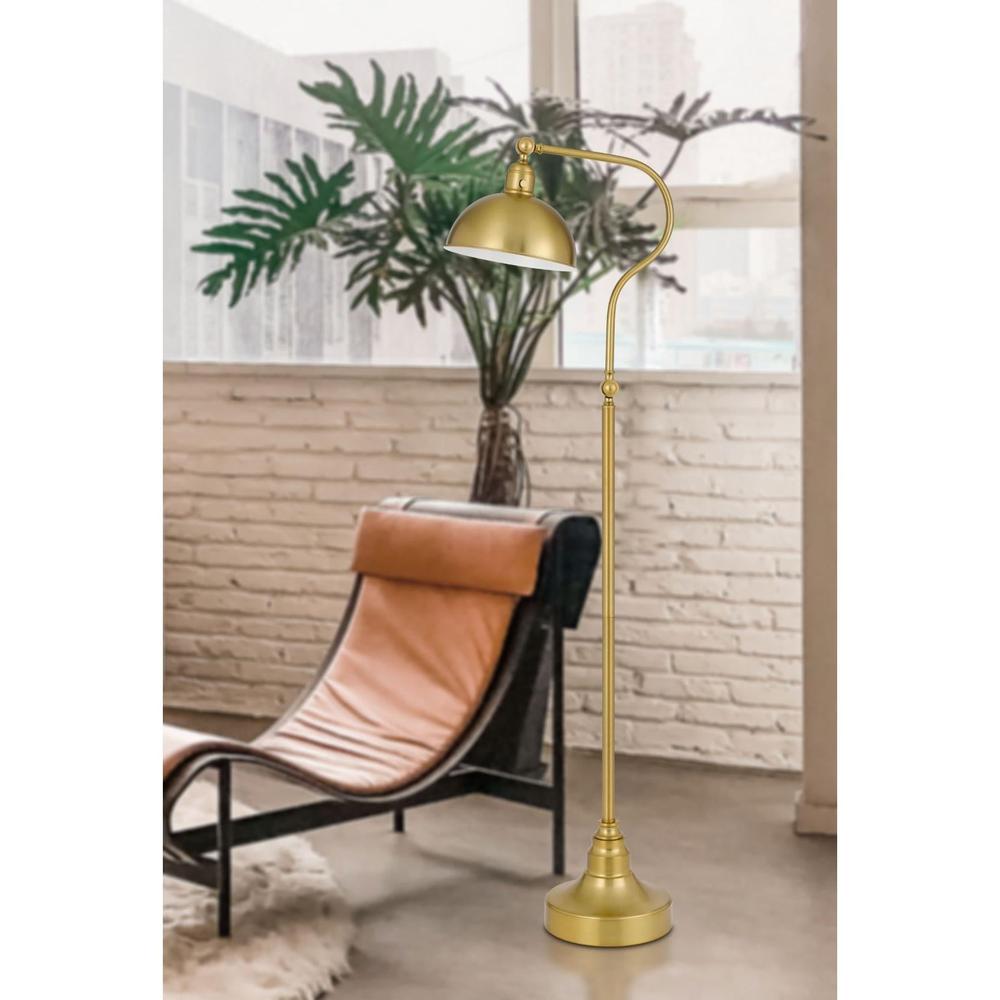 Cal Lighting Industrial Retro Floor Lamp with Half Dome Metal Shade