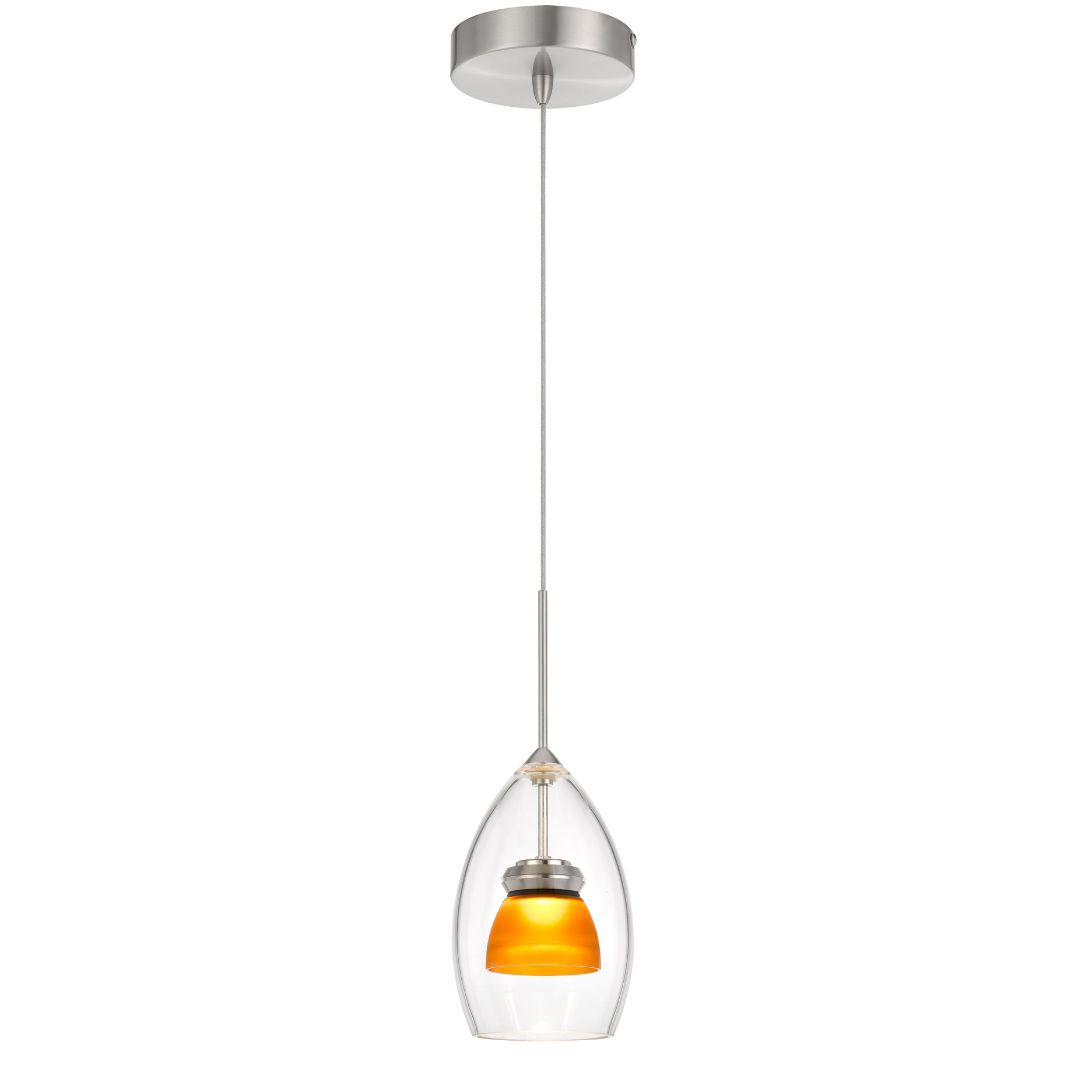 Cal Lighting Integrated Dimmable LED Double Glass Mini Pendant Light