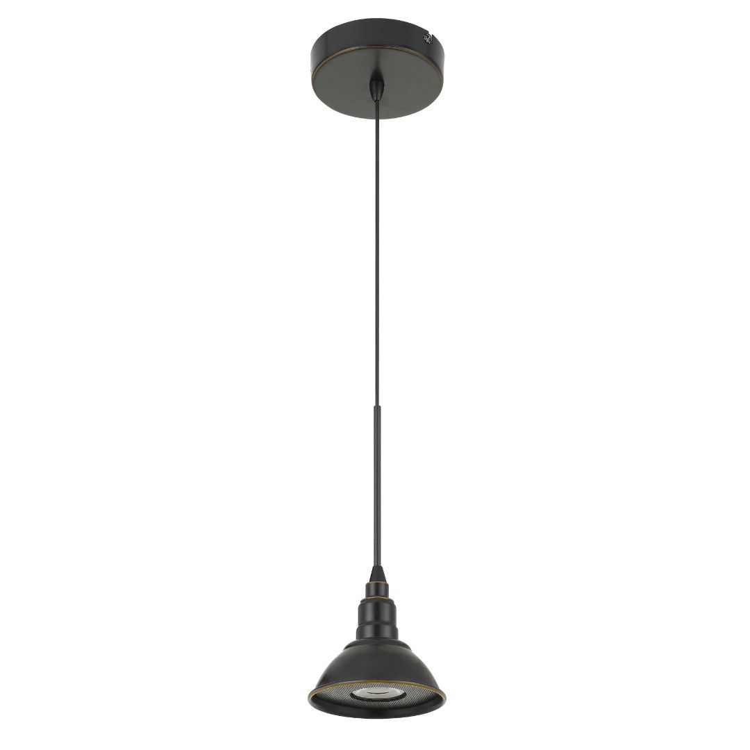 Cal Lighting Kampia LED Dimmable Metal Pendant Light in Dark Bronze