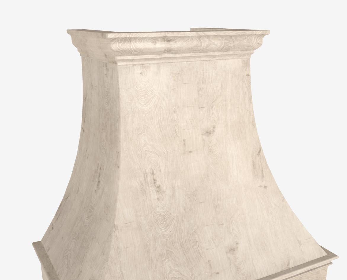 Hoodsly Angled Wall Mount Wooden Range Hood with Strapping and Size and Color Options