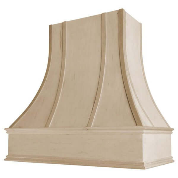 Hoodsly Unfinished Curved With Strapping Wooden Wall Mount Range Hood (36 in. W x 36 in. H)