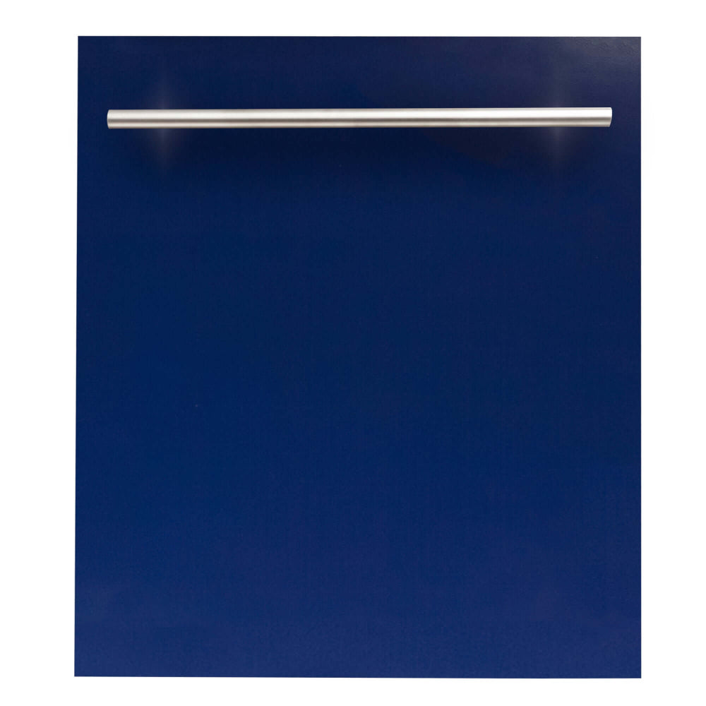 ZLINE 24 in. Blue Gloss Top Control Built-In Dishwasher with Stainless Steel Tub and Modern Style Handle, 52dBa (DW-BG-H-24) main image.
