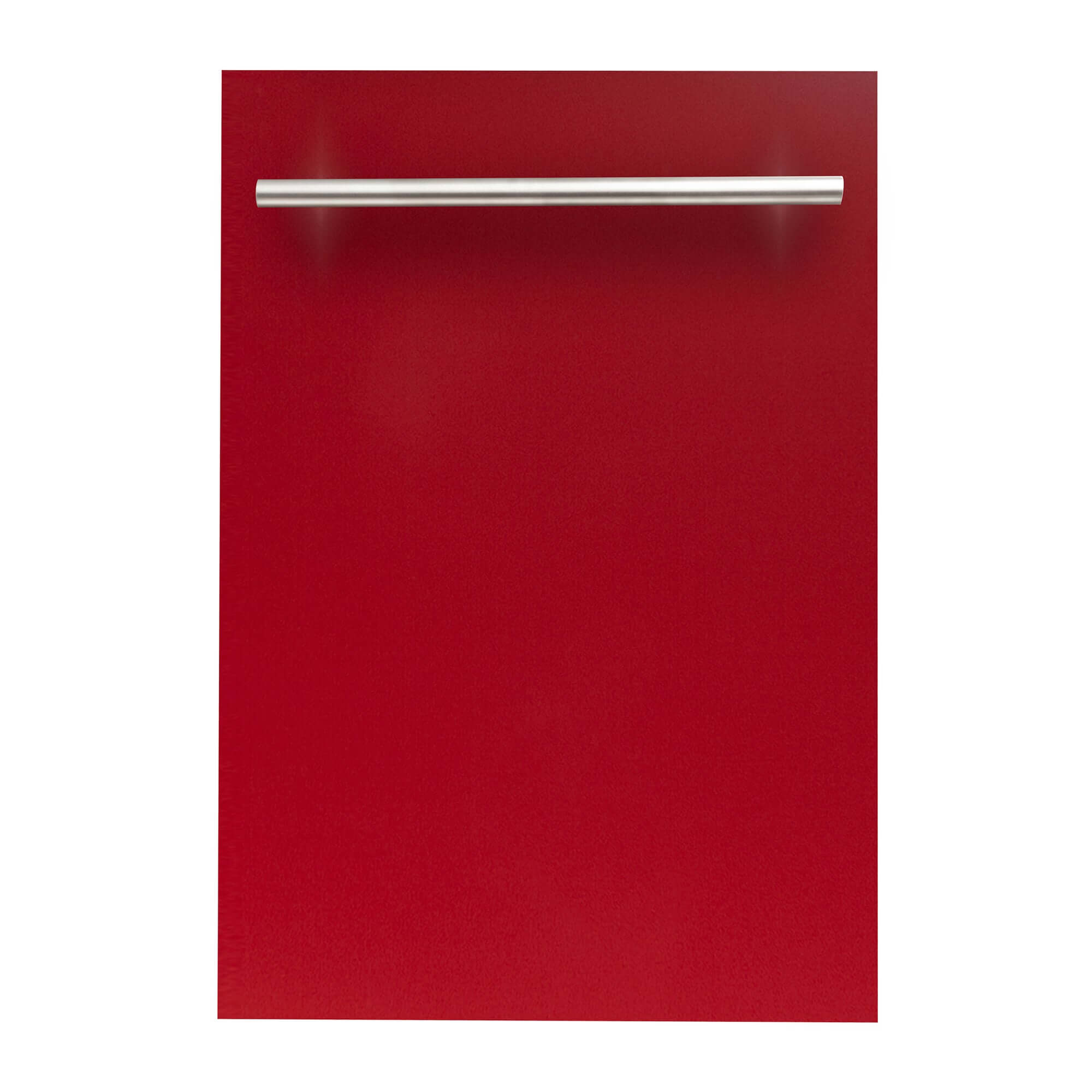 ZLINE 18 in. Compact Red Gloss Top Control Built-In Dishwasher with Stainless Steel Tub and Modern Style Handle, 52dBa (DW-RG-H-18)