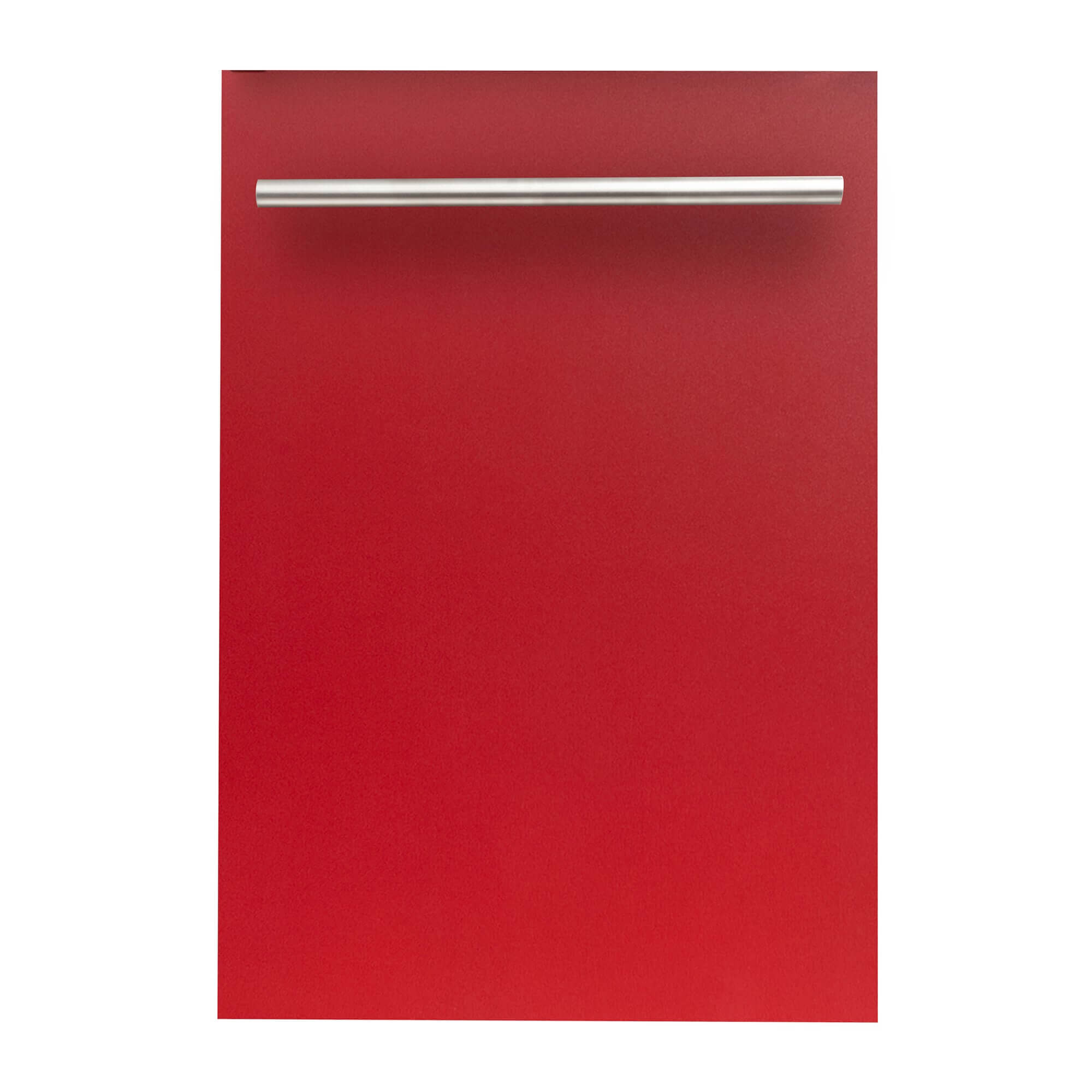 ZLINE 18 in. Compact Red Matte Top Control Built-In Dishwasher with Stainless Steel Tub and Modern Style Handle, 52dBa (DW-RM-H-18)