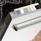 ZLINE 24 in. White Matte Top Control Built-In Dishwasher with Stainless Steel Tub and Traditional Style Handle, 52dBa (DW-WM-24) close-up, controls.