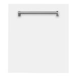 ZLINE 24 in. White Matte Top Control Built-In Dishwasher with Stainless Steel Tub and Traditional Style Handle, 52dBa (DW-WM-24) 