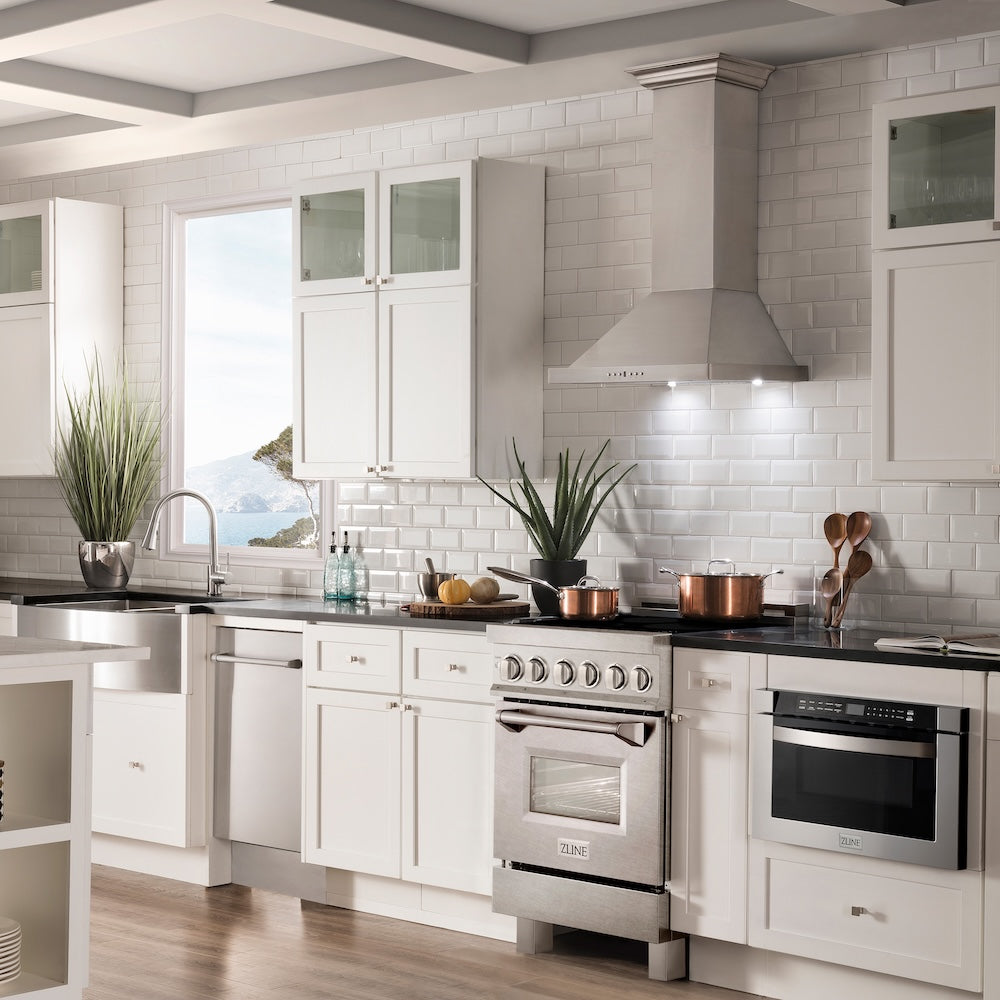 ZLINE 24 in. 2.8 cu. ft. Legacy Induction Range with 4 Element Cooktop and Electric Oven in Satin Stainless Steel, Open Box-Good Condition