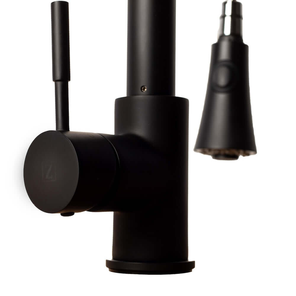 ZLINE Edison Kitchen Faucet in Matte Black (EDS-KF-MB)