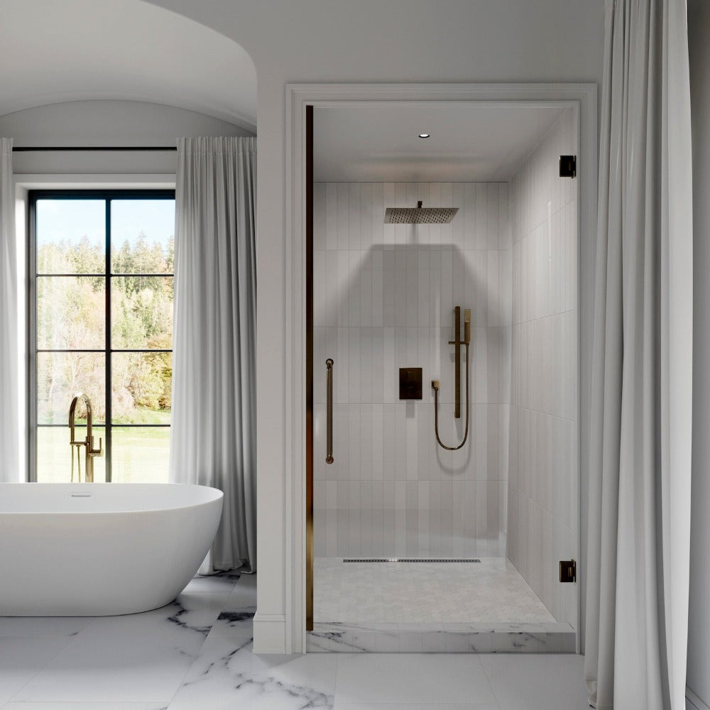 ZLINE Emerald Bay Bath Tub Filler in Polished Gold lifestyle