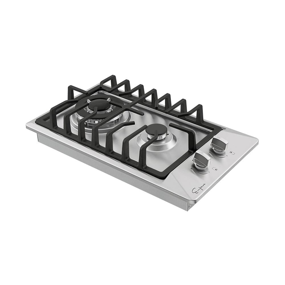 Empava 12 in. 2 burner Gas Cooktop in Stainless Steel (12GC29)