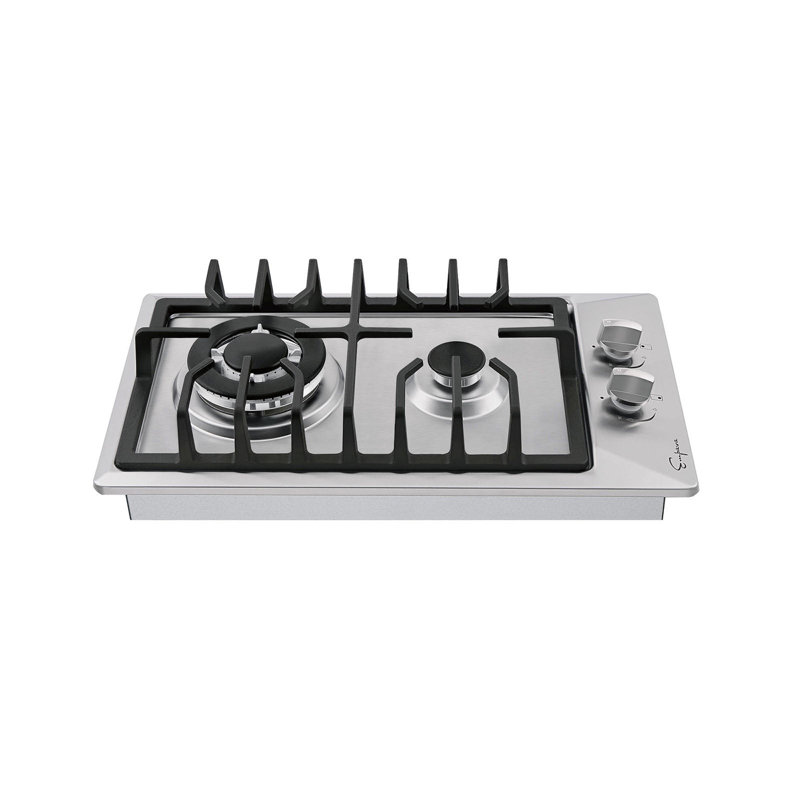 Empava 12 in. 2 burner Gas Cooktop in Stainless Steel (12GC29) 