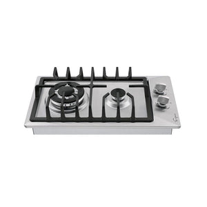 Empava 12 in. 2 burner Gas Cooktop in Stainless Steel (12GC29)