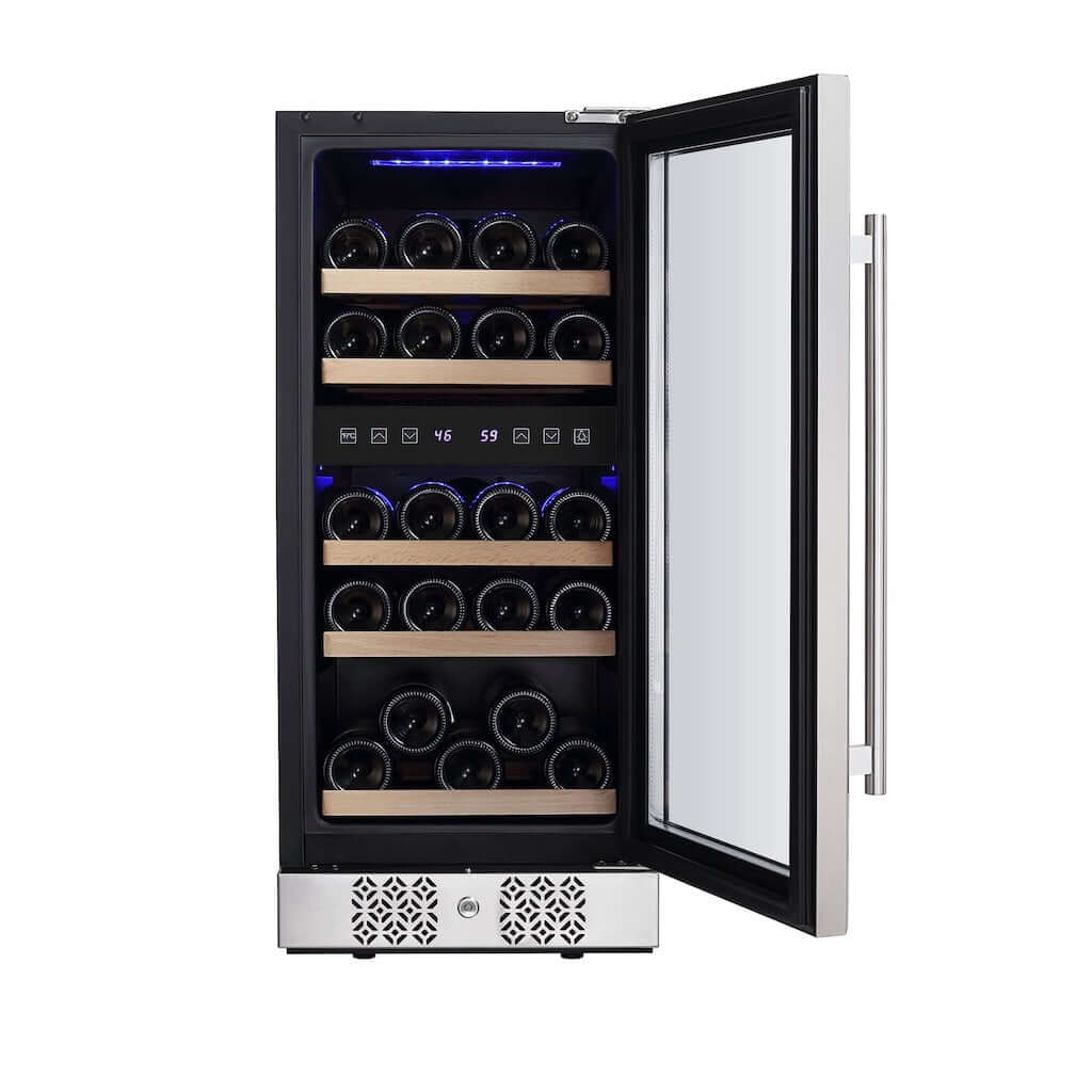 Empava 15 in. 29-Bottle Dual Zone Wine Cooler (WC02D) 