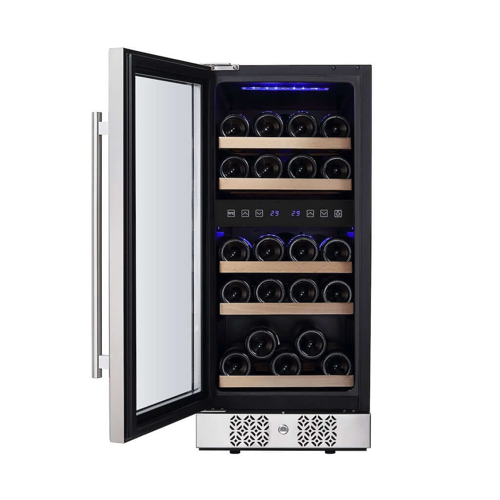 Empava 15 in. 29-Bottle Dual Zone Wine Cooler (WC02D) 