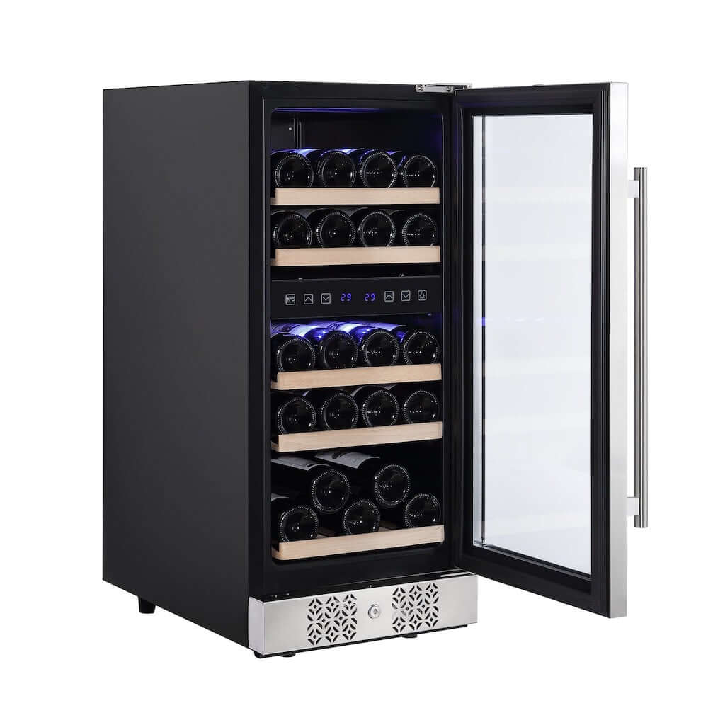 Empava 15 in. 29-Bottle Dual Zone Wine Cooler (WC02D) 