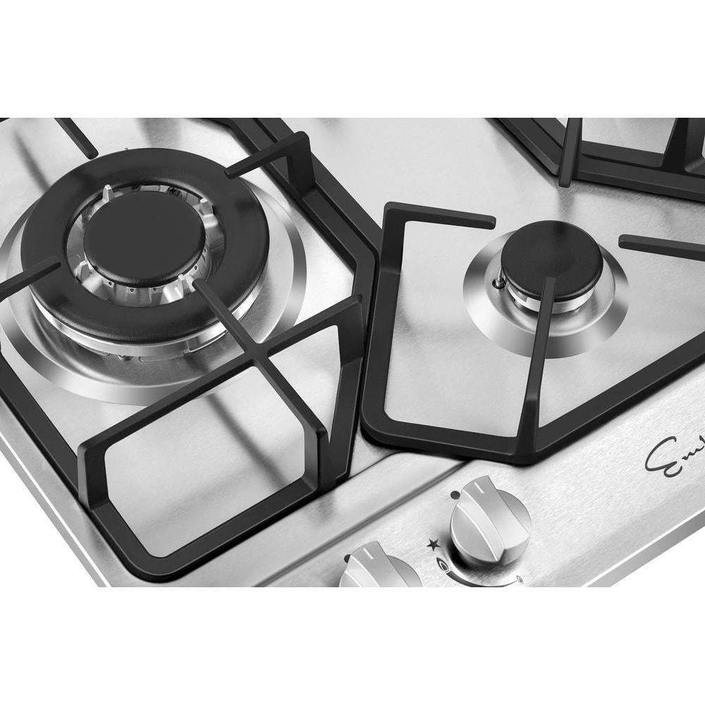 Empava 24 in. 4 burner Built-in Gas Cooktop in Stainless Steel (24GC4B67A) 