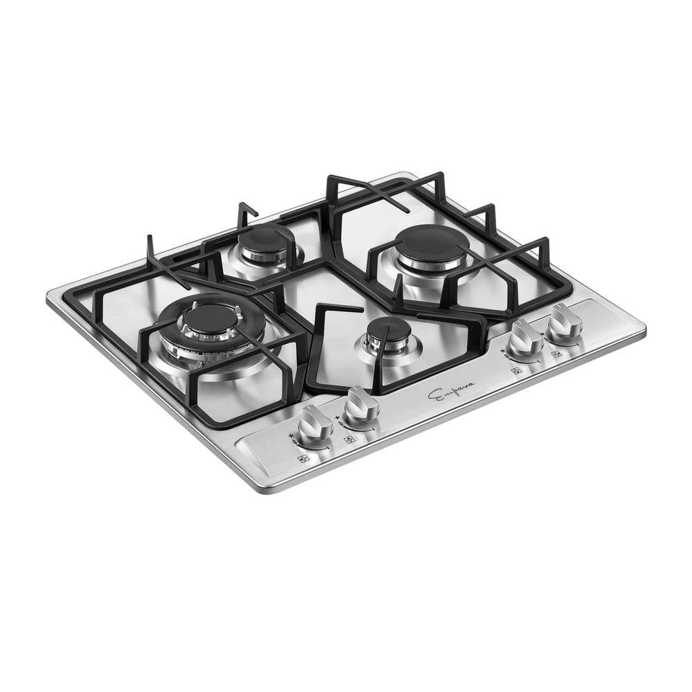 Empava 24 in. 4 burner Built-in Gas Cooktop in Stainless Steel (24GC4B67A) 