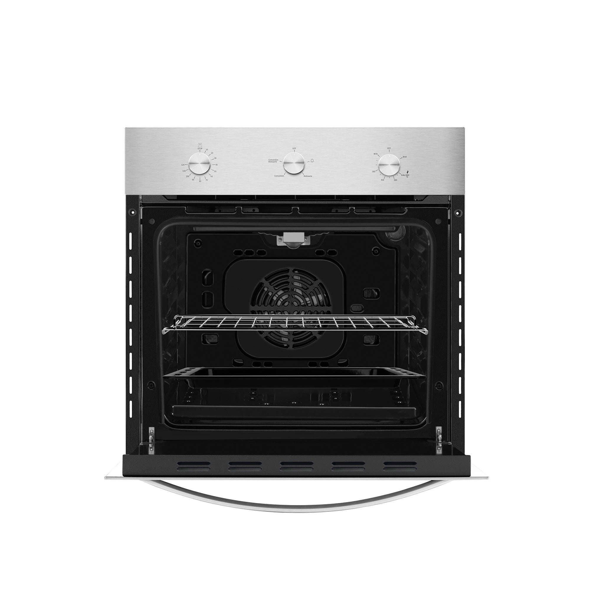 Empava 24 in. Single Natural Gas Wall Oven in Stainless Steel (24WO08) 