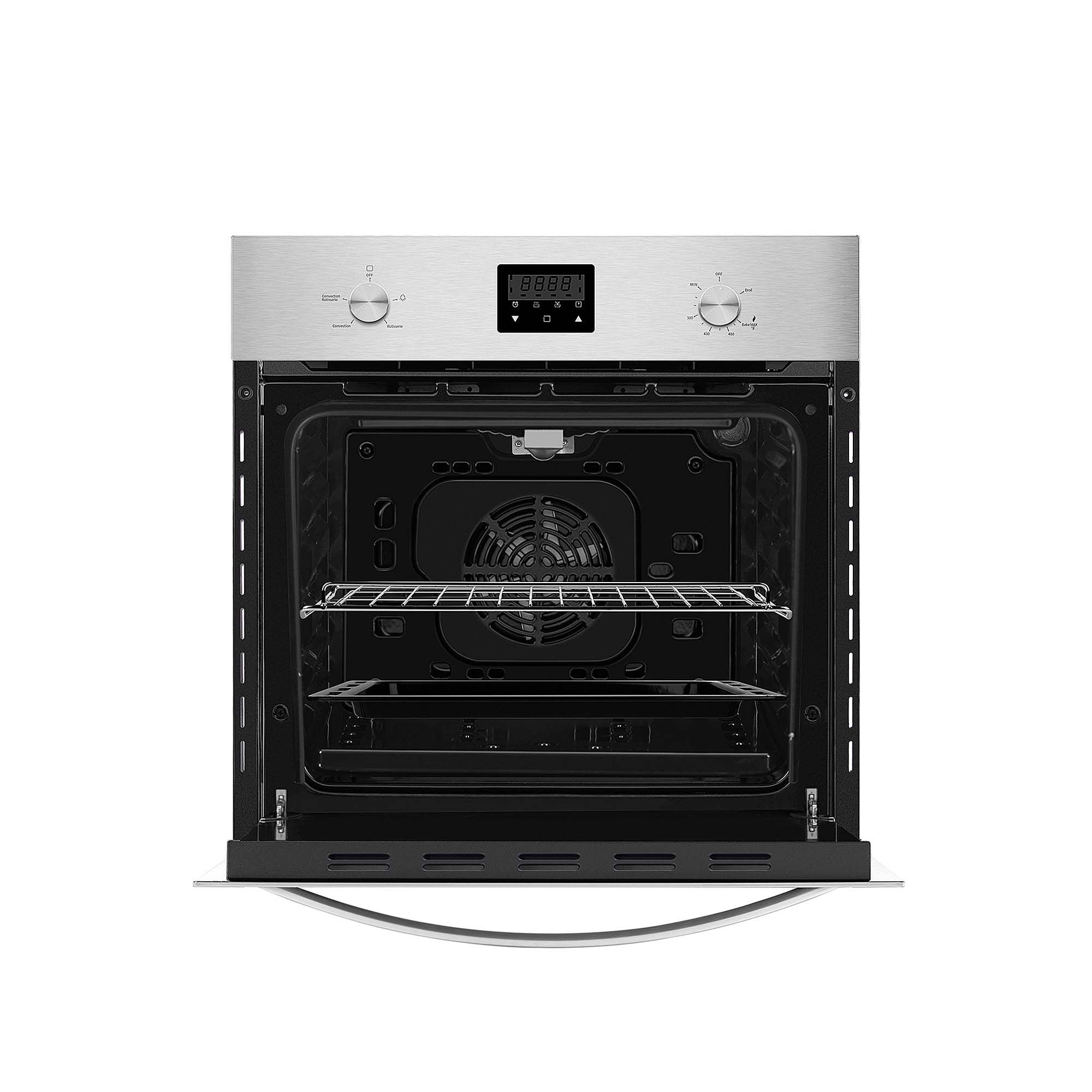 Empava 24 in. Single Natural Gas Wall Oven in Stainless Steel (24WO09) 