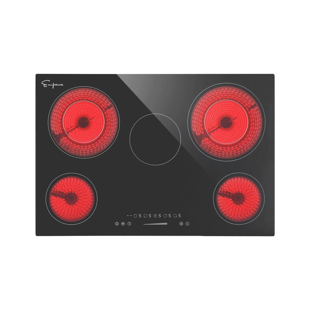 Empava 30 In. 5 Burner Electric Radiant Cooktop in Black (30REC13) - Lifestyle