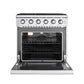 Empava 30 In. Pro-Style Freestanding Gas on Gas Range in Stainless Steel (30GR10) 