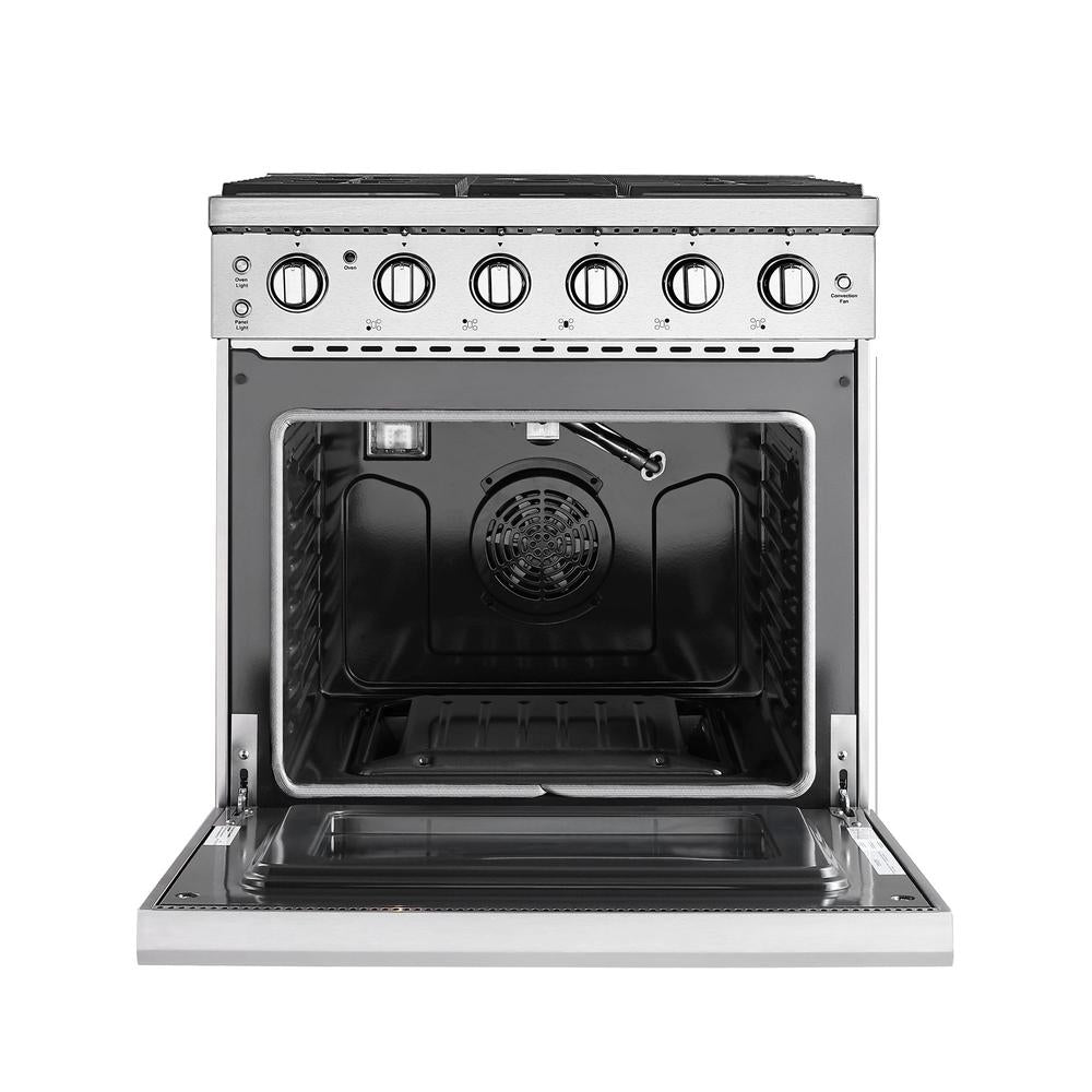 Empava 30 In. Pro-Style Freestanding Gas on Gas Range in Stainless Steel (30GR10) 