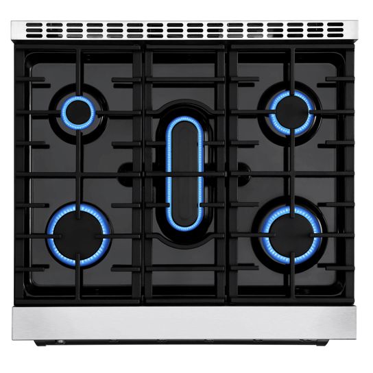 Empava 30 In. Pro-Style Freestanding Gas on Gas Range in Stainless Steel (30GR10) 