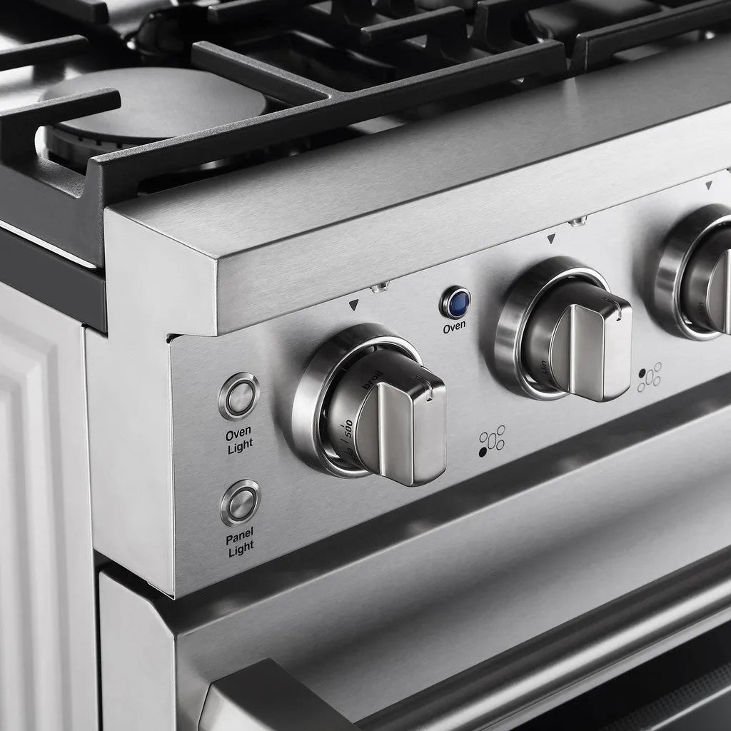 Empava 30 In. Pro-Style Freestanding Gas on Gas Range in Stainless Steel (30GR10) 