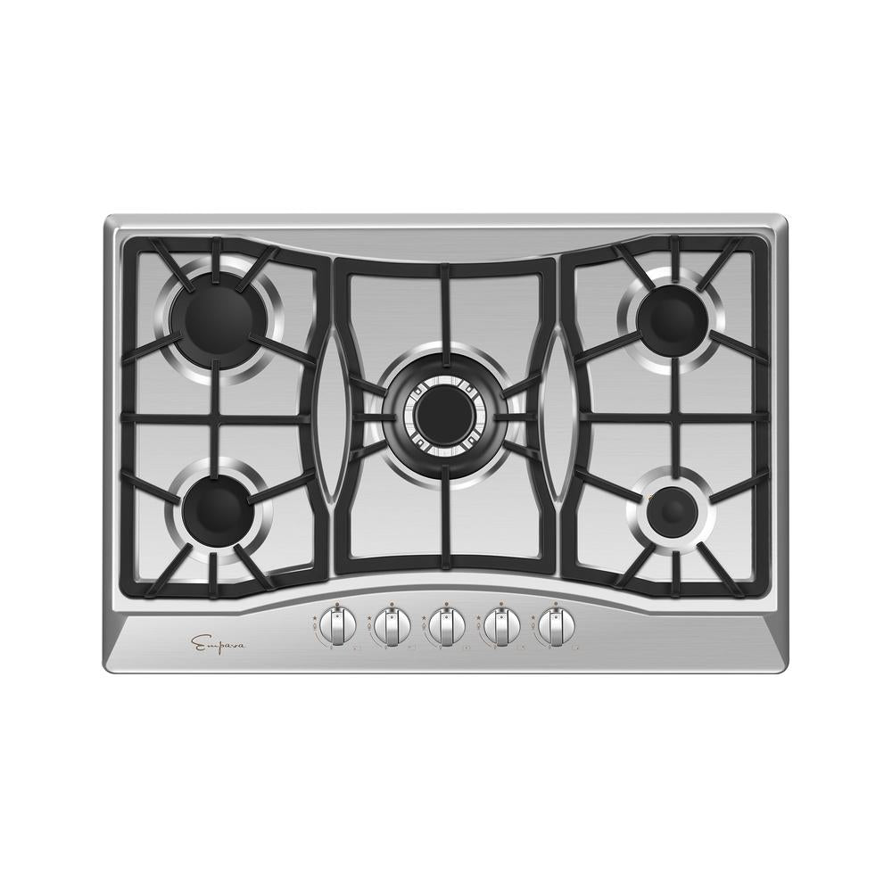Empava 30 in. 5 Burner Built-in Gas Stove Cooktop in Stainless Steel (30GC21) 