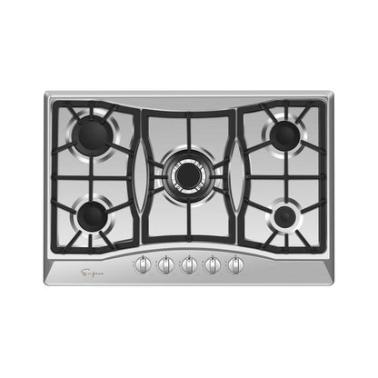 Empava 30 in. 5 Burner Built-in Gas Stove Cooktop in Stainless Steel (30GC21) 