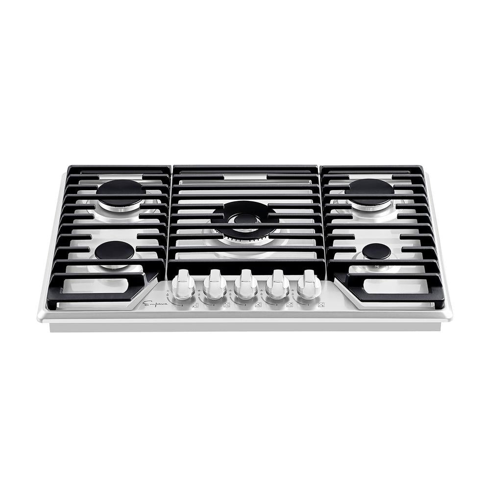 Empava 30 in. 5 Burner Built-in Gas Stove Cooktop in Stainless Steel (30GC37)