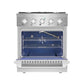 Empava 30 in. Pro-Style Freestanding Gas on Gas Range in Stainless Steel (30GR07) 