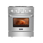 Empava 30 in. Pro-Style Freestanding Gas on Gas Range in Stainless Steel (30GR07) 
