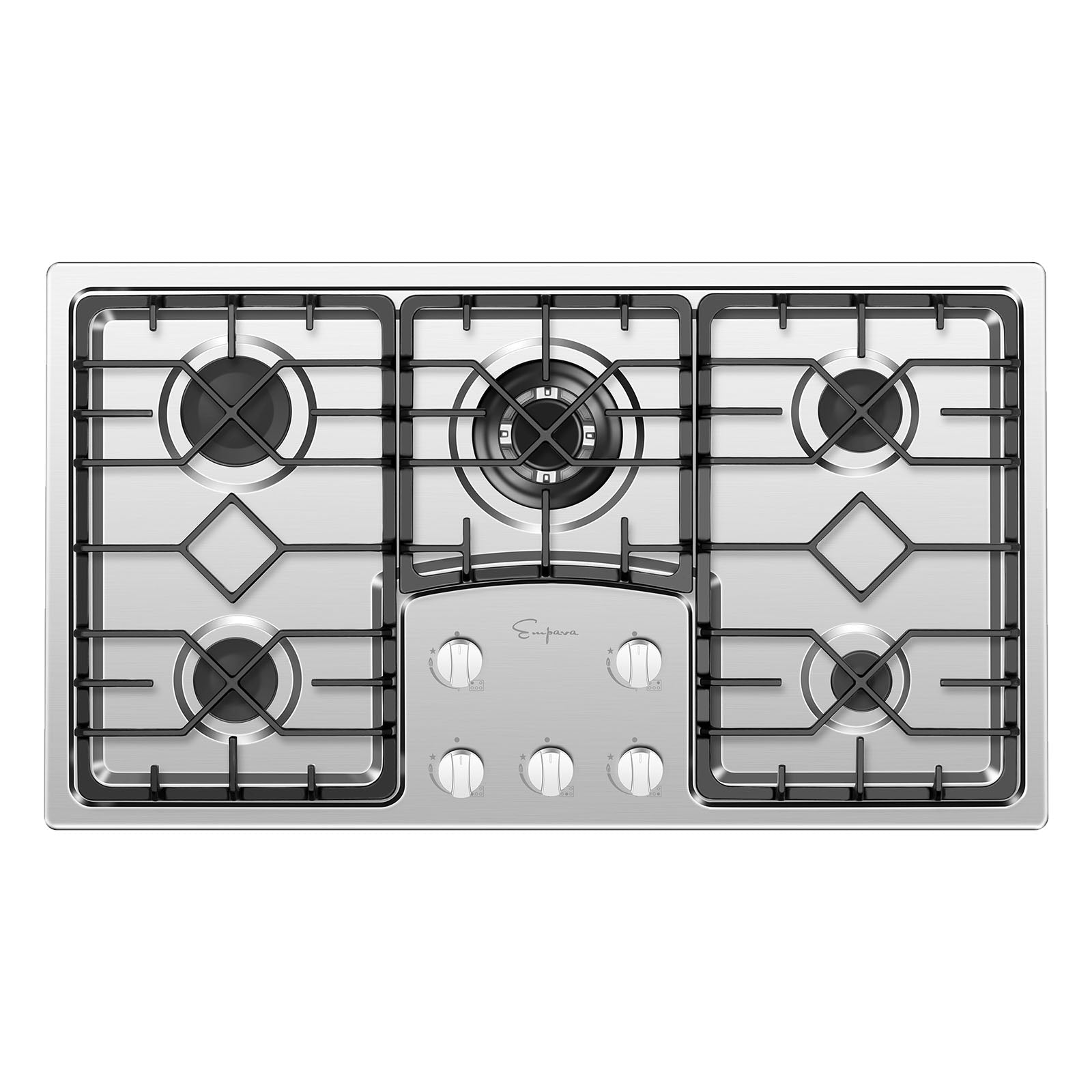 Empava 36 in. 5 Burner Built-in Gas Cooktop (36GC5B90S) 