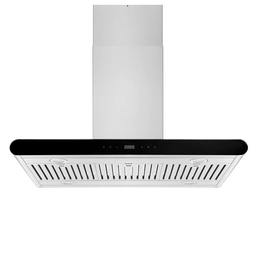 Empava 36 in. Ducted Island Mount Range Hood in Stainless Steel (36RH10) main image.
