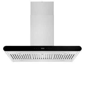 Empava 36 in. Ducted Island Mount Range Hood in Stainless Steel (36RH10) main image.