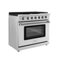 Empava 36 in. Pro-Style Freestanding Gas on Gas Range in Stainless Steel (36GR11) 