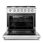 Empava 36 in. Pro-Style Freestanding Gas on Gas Range in Stainless Steel (36GR11) 
