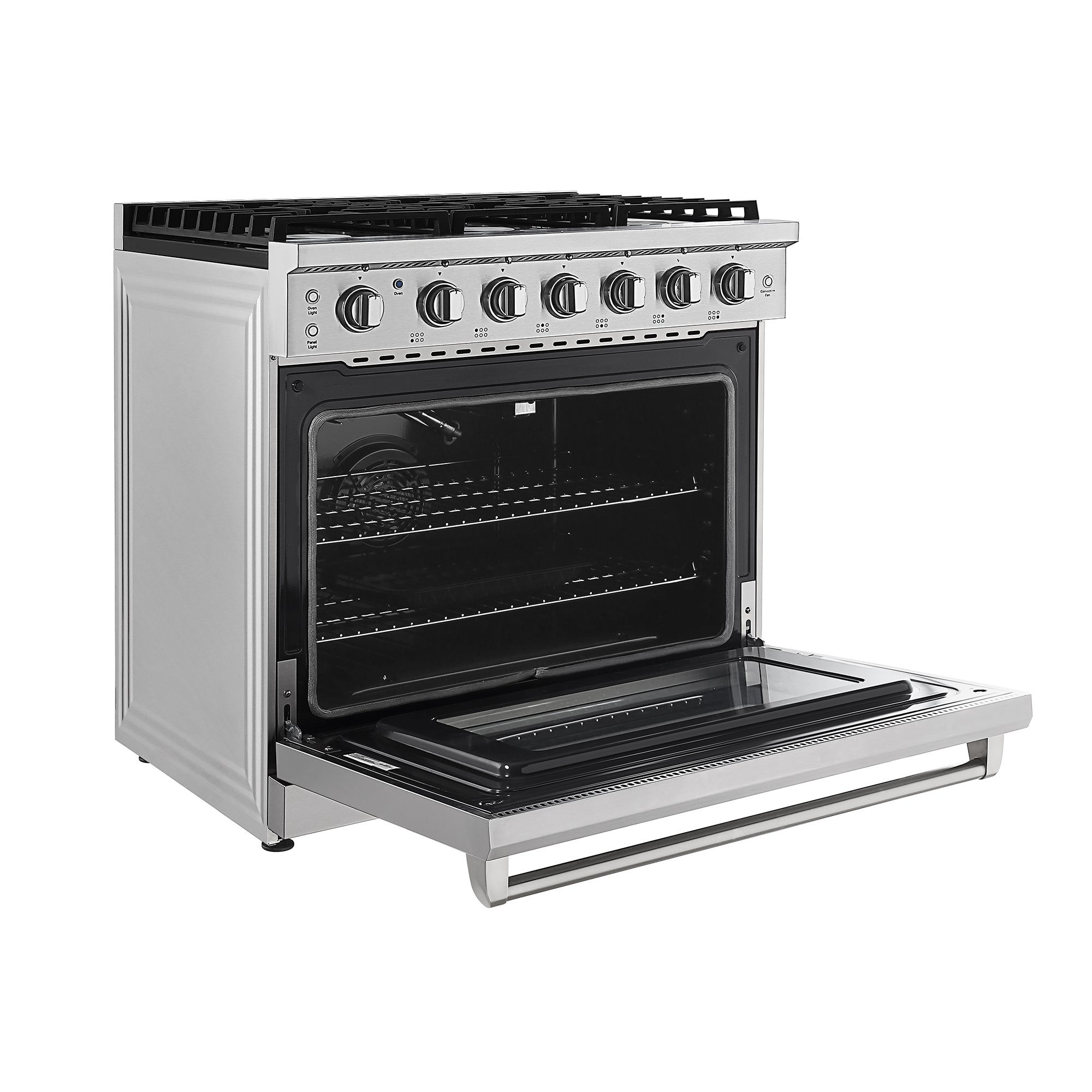 Empava 36 in. Pro-Style Freestanding Gas on Gas Range in Stainless Steel (36GR11)