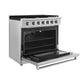Empava 36 in. Pro-Style Freestanding Gas on Gas Range in Stainless Steel (36GR11) 