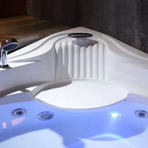 Empava 59 in. Corner Jetted Bathtub with Thermostat and LED Lighting (59JT319LED) 