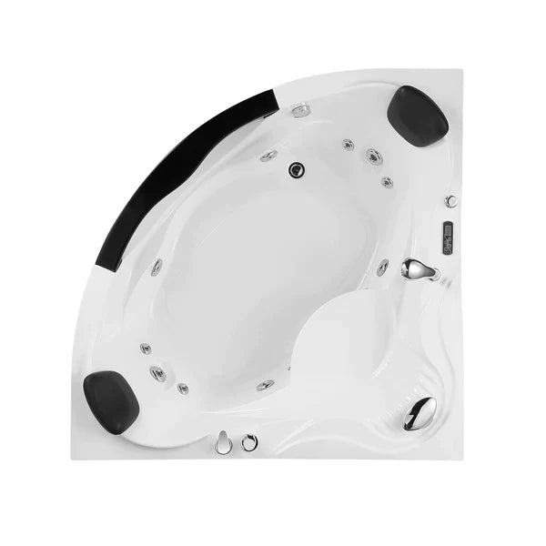 Empava Jetted Tub - in a bathroom with dark lighting