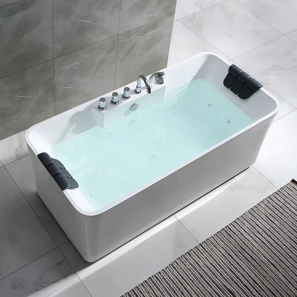 Empava 59 in. Freestanding Jetted Hydromassage Bathtub (59AIS15) 