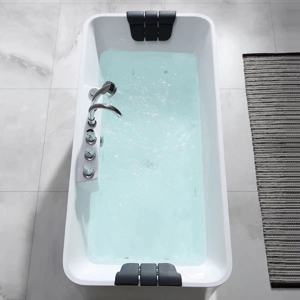 Empava 59 in. Freestanding Jetted Hydromassage Bathtub (59AIS15) 