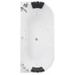 Empava 59 in. Freestanding Oval Jetted Hydromassage Bathtub in White Acrylic (59AIS06) 