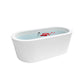 Empava 59 in. Freestanding Soaking Bathtub in White Acrylic (59FT1505) 