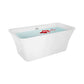 Empava 59 in. Freestanding Soaking Bathtub in White Acrylic (59FT1511) 